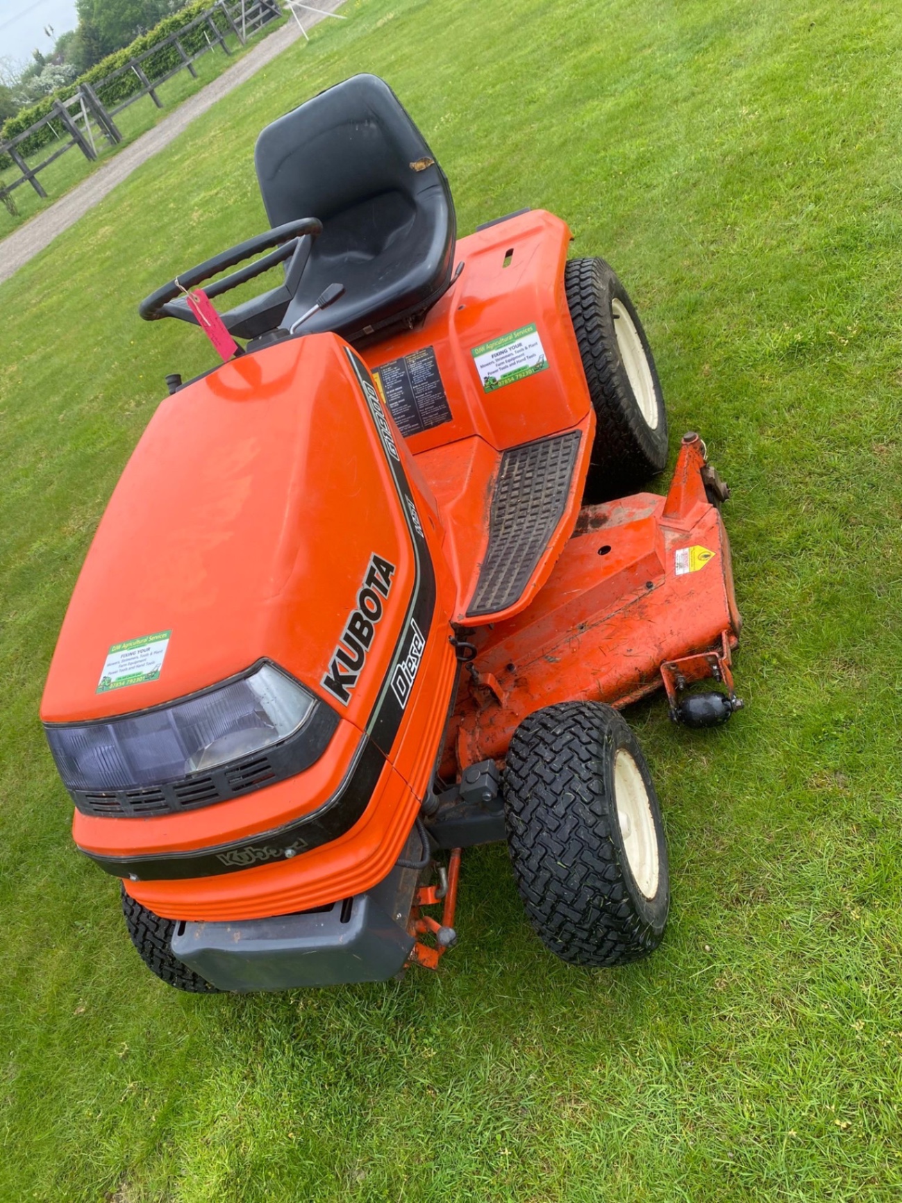 Kubota G2160 diesel ride-on mower serviced by DJW